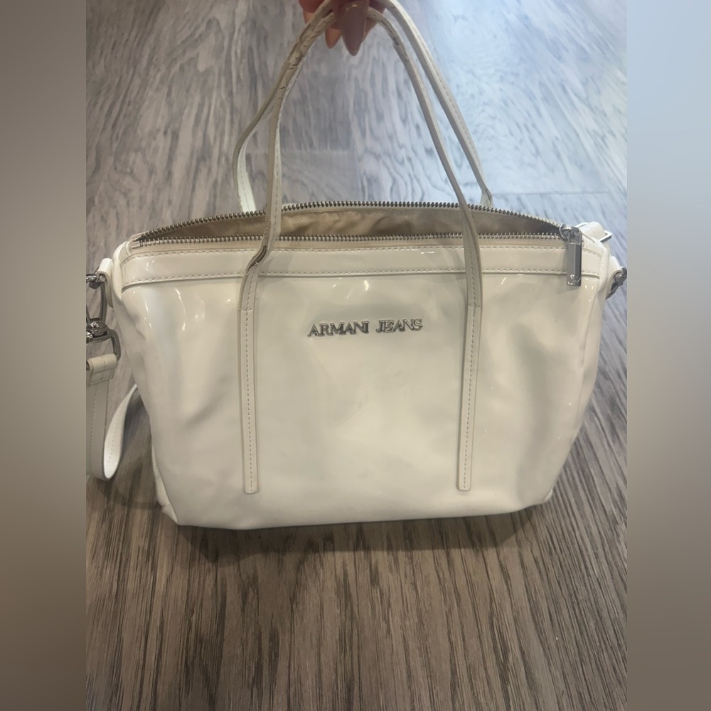 ARMANI JEANS White sleek bag